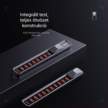 Rejtett parkolási számtábla a Tesla Cybertruckhoz — diófa, DK-GD611, testreszabható, nyomtatott logóval
