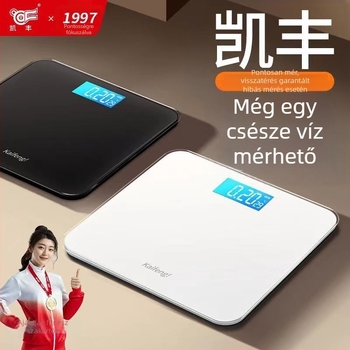 OPPELSCALE edzett üvegből készült elektronikus testsúlymérő LCD-kijelzővel, max. 180 kg, 2x AAA tápegység, könnyed luxus stílus