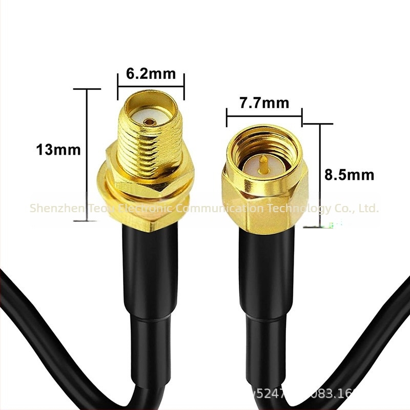 SMA adapter kábel RF antenna koaxiális RG174 50 Ω, 5 dBi, SWR ≤ 1.5