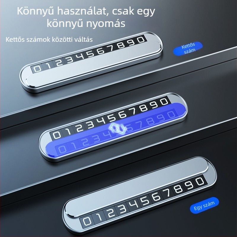 Rejtett fém ideiglenes parkolási jelzés (Modell T4, Nabalu, logónyomtatás elérhető)