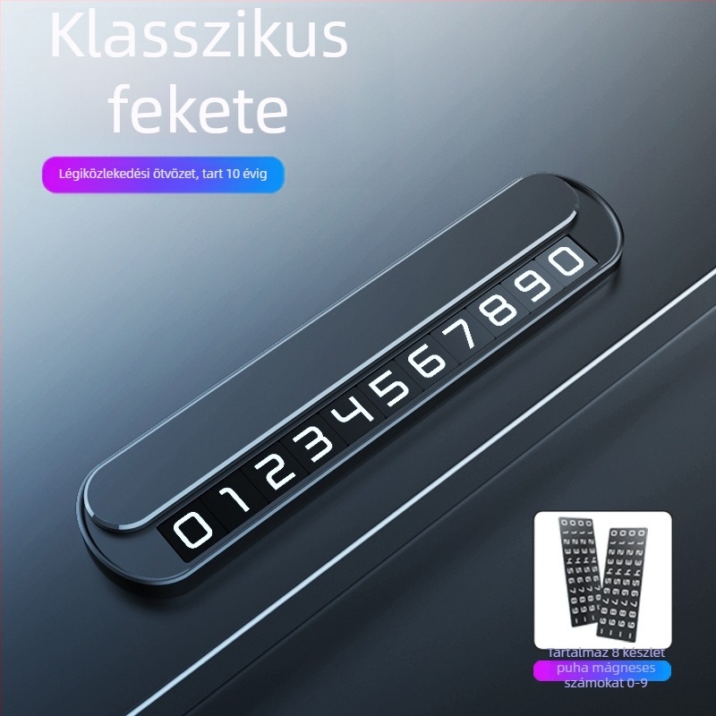 Rejtett fém ideiglenes parkolási jelzés (Modell T4, Nabalu, logónyomtatás elérhető)