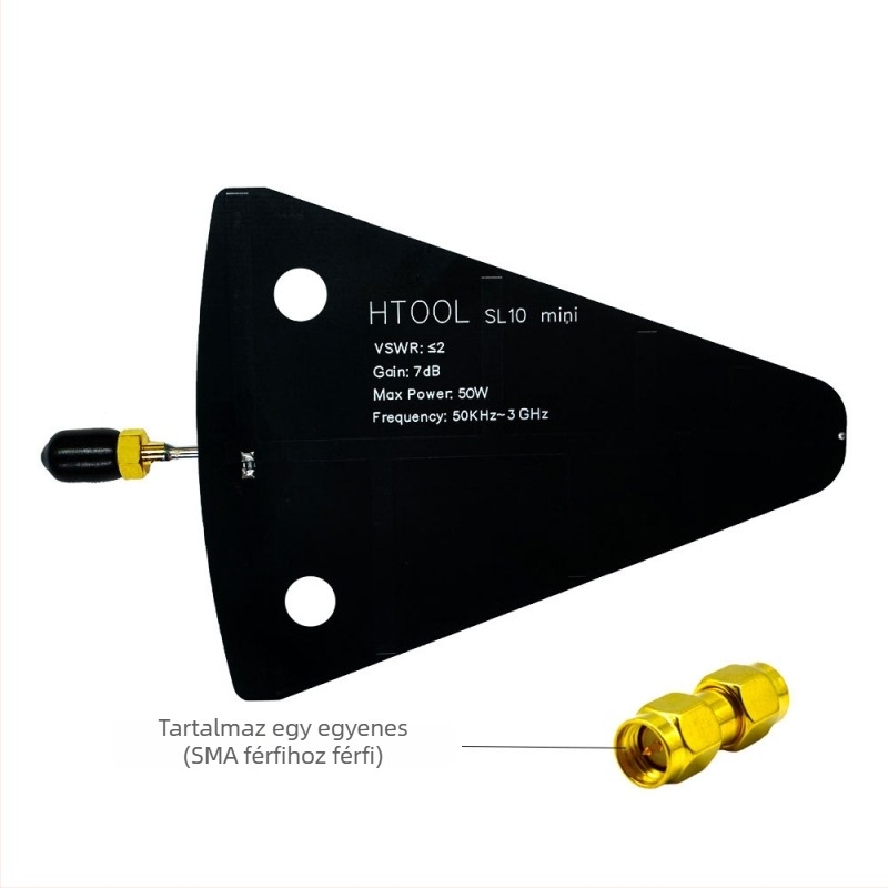 SL10Mini Logaritmikus Periódikus Antenna - 50 kHz–3 GHz, alacsony frekvencia, magas nyereség, irányított vevőantenna műholdakhoz