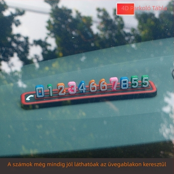 Bevis 4D parkolókártya autóhoz — egyszerű kialakítás, ideiglenes parkolás, testreszabás, PVC lágy gumi, logó nyomtatás, modell Stop Sign