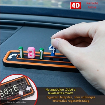 Bevis 4D parkolókártya autóhoz — egyszerű kialakítás, ideiglenes parkolás, testreszabás, PVC lágy gumi, logó nyomtatás, modell Stop Sign