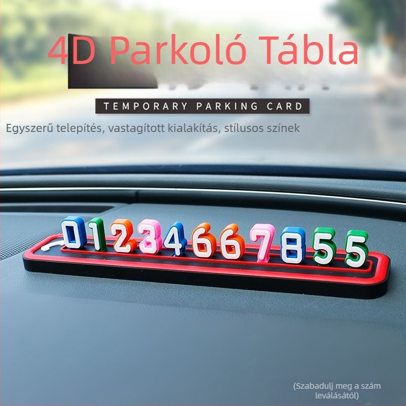Bevis 4D parkolókártya autóhoz — egyszerű kialakítás, ideiglenes parkolás, testreszabás, PVC lágy gumi, logó nyomtatás, modell Stop Sign