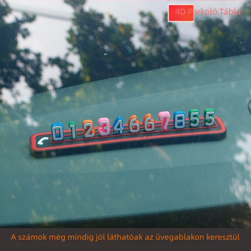 Bevis 4D parkolókártya autóhoz — egyszerű kialakítás, ideiglenes parkolás, testreszabás, PVC lágy gumi, logó nyomtatás, modell Stop Sign