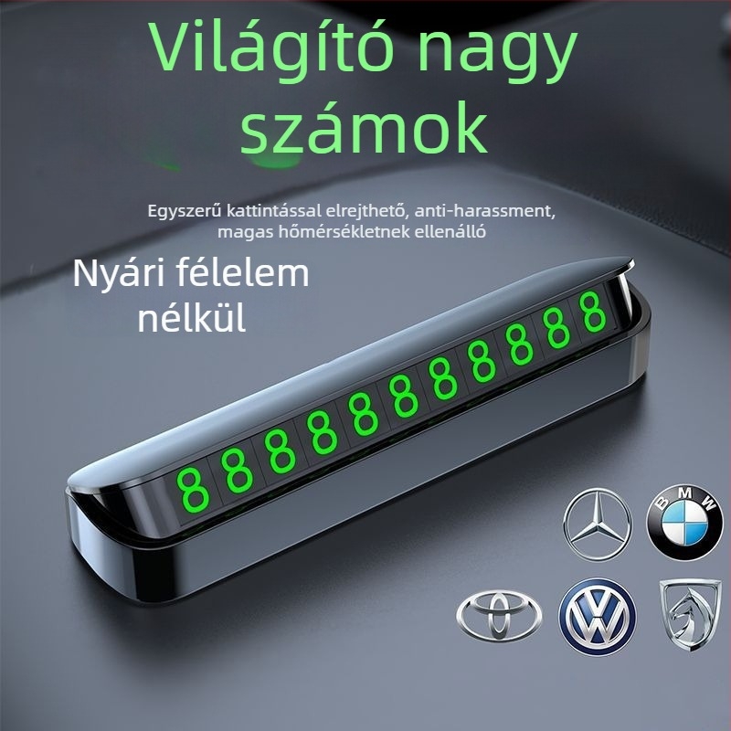 Junlong Rejtett rendszámtábla, műanyag, modell P01, testreszabható nyomtatott logóval