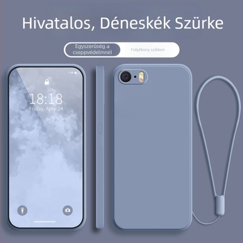 iPhone SE-sorozat védőtok, teljes védelem, ütésálló, fekete