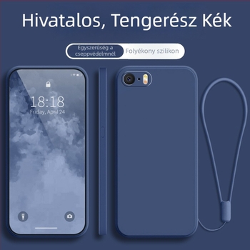 iPhone SE-sorozat védőtok, teljes védelem, ütésálló, fekete