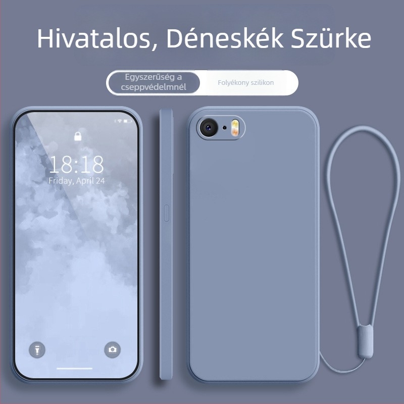 iPhone SE-sorozat védőtok, teljes védelem, ütésálló, fekete