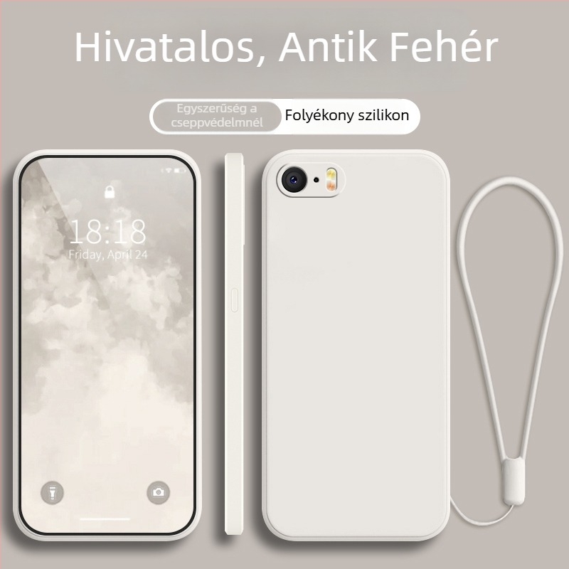 iPhone SE-sorozat védőtok, teljes védelem, ütésálló, fekete