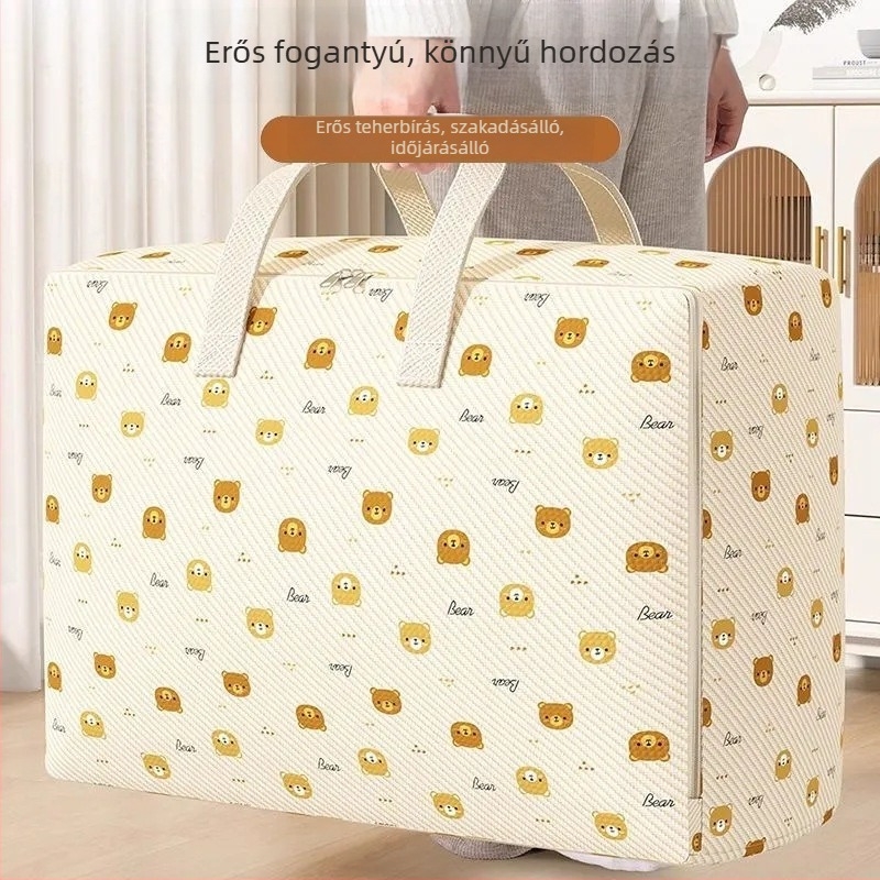 Nagy kapacitású vízálló paplan-tároló táska, nem szőtt anyagból, többfunkciós utazásokhoz és hálószobához