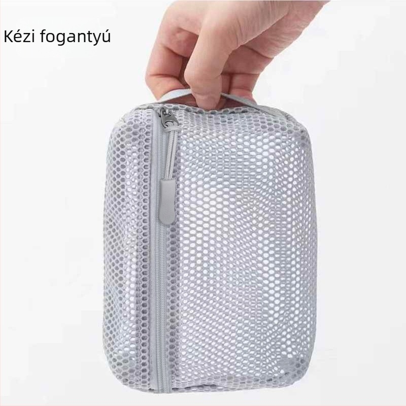 Kocka alakú kozmetikai táska, hordozható poliészter, utazási sminktároló, japán stílus