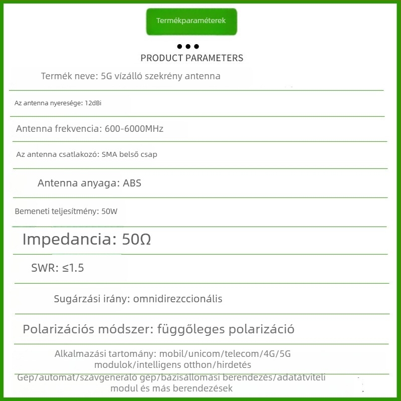 DTU/NB/3G/4G modulokhoz kabinet antenna – négy az egyben univerzális antenna, teljes 4G/5G frekvenciatartomány