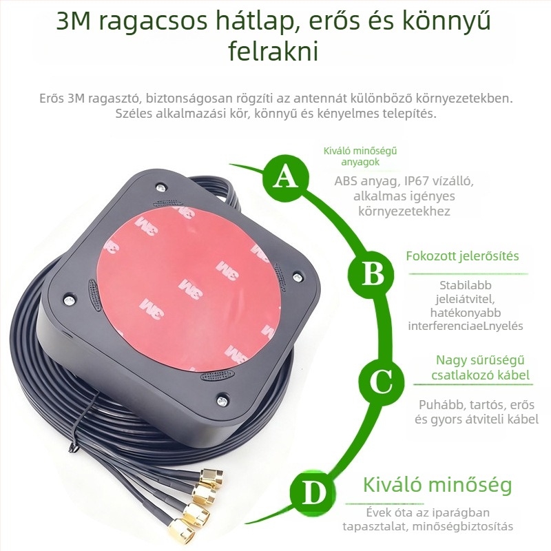DTU/NB/3G/4G modulokhoz kabinet antenna – négy az egyben univerzális antenna, teljes 4G/5G frekvenciatartomány