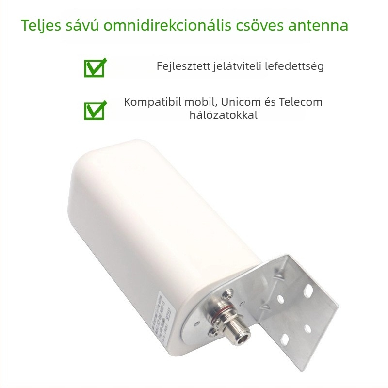 Kültéri 4G/5G omnidirekcionális, magas nyereségű hengeres antenna jelerősítővel, 868/915 MHz, routerhez és hálózati kártyához