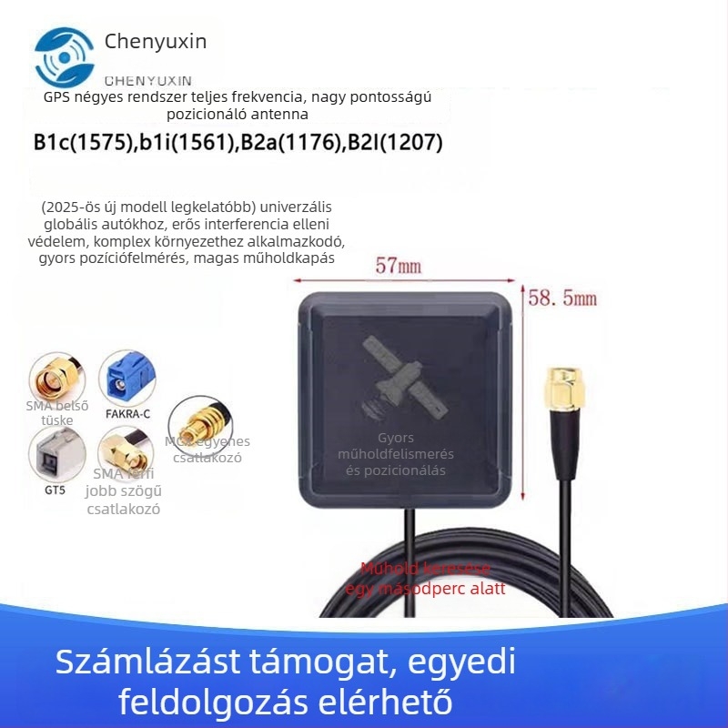 Beidou GPS GLONASS GNSS antenna – aktív laminált kerámia navigációs antenna műholdas pozicionáláshoz