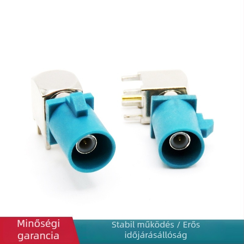 FOXECO Fakra PCB RF csatlakozó, 1 tűs, réz szigetelő, jármű GPS antenna