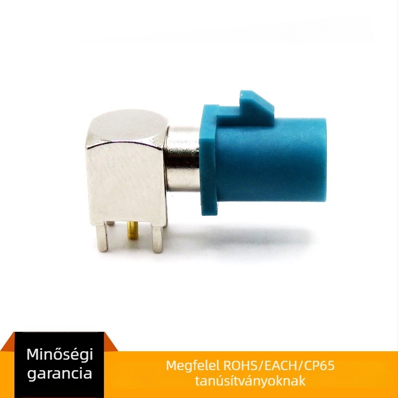 Fakra PCB csatlakozó, ACD típus, 1 tű, réz izolátor, autó GPS antenna RF csatlakozó
