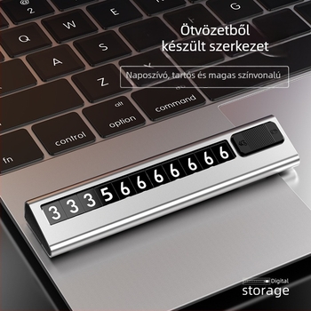 Fém ideiglenes parkolási jel telefonszámmal, mozgatható autó számára számplakett, rejtett funkció, mágneses, modell Vlb, logó nyomtatás elérhető