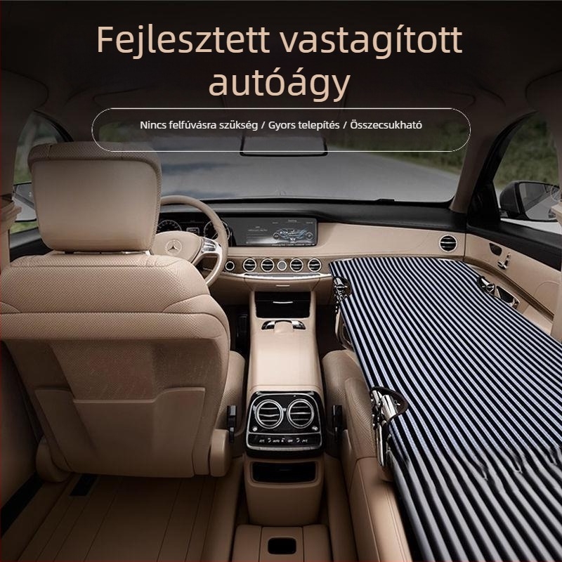 Általános nem felfújható autóágy a hátsó üléshez, összecsukható utazóágy az autóban (modell: Hhyhe21n, Oxford szövet)