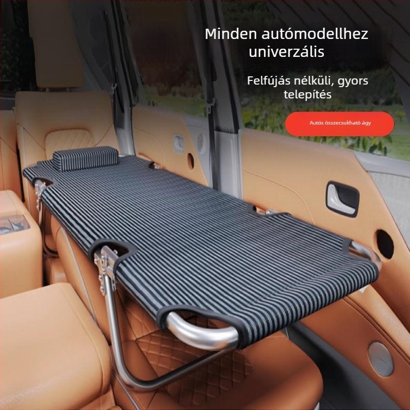 Általános nem felfújható autóágy a hátsó üléshez, összecsukható utazóágy az autóban (modell: Hhyhe21n, Oxford szövet)