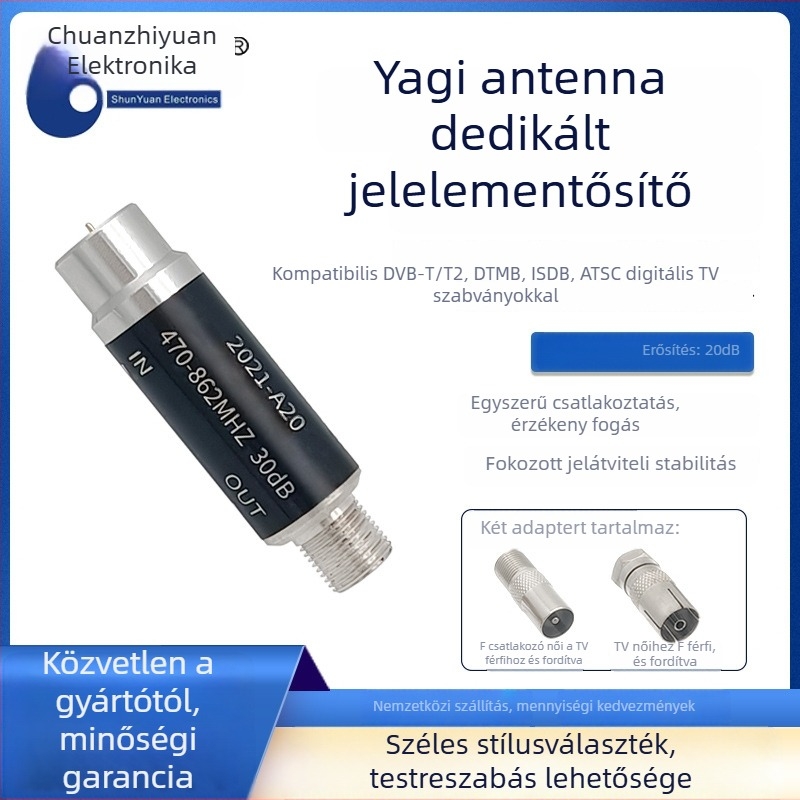 A20 TV antenna — Yagi antenna, jelerősítő, DTMB/ATSC földi jelek erősítője
