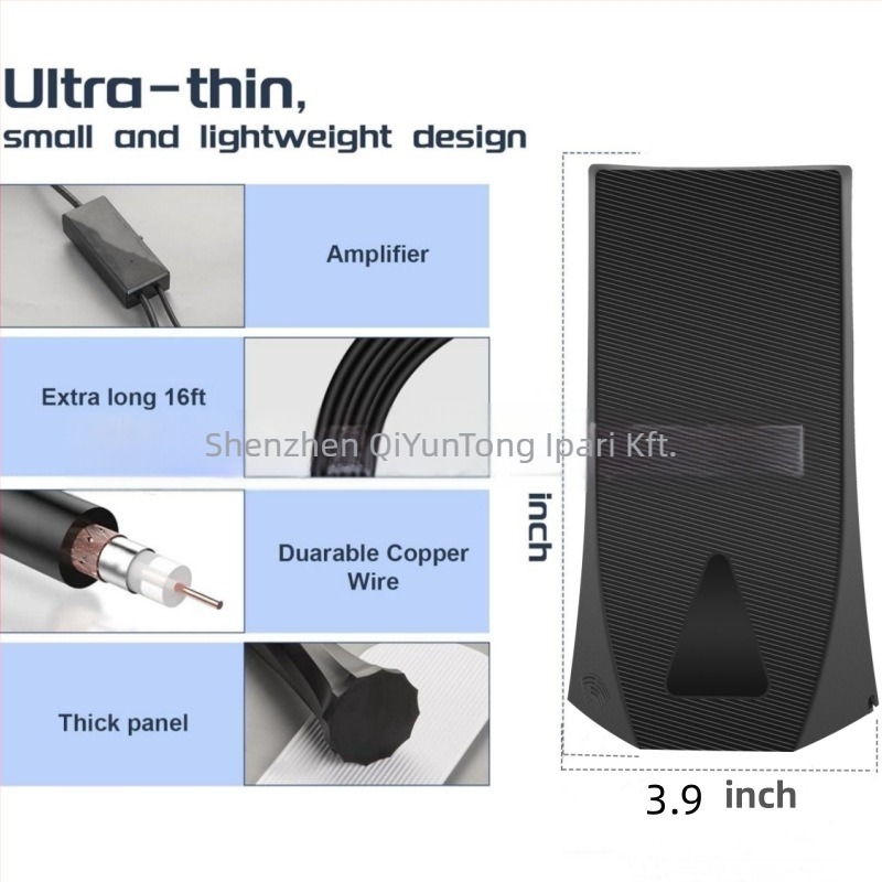 HD digitális TV antenna beltéri és kültéri használatra - ATSC/DVB-T2, 39 dBi
