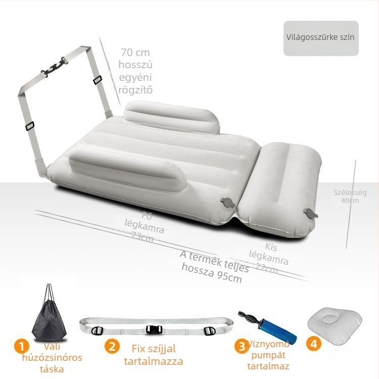 Hátsó ülésre szóló felfújható matrac babák és gyerekek számára utazásokhoz (univerzális autó kompatibilitás; felfújási módszer: más; testreszabás nélkül)