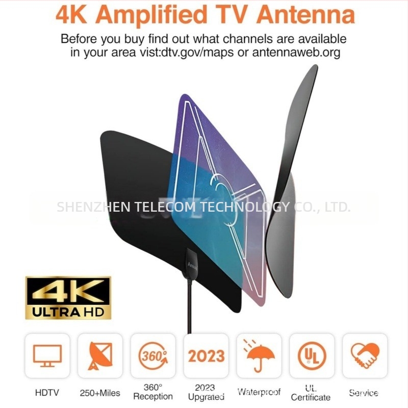 TEOU HDTV vékonyfilmes antenna DVB-T2 digitális TV-hez