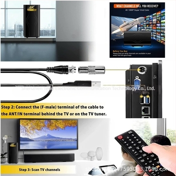 Qiyuntong HDTV beltéri digitális TV antenna, DTMB földhullám vétel, ATSC-kompatibilis