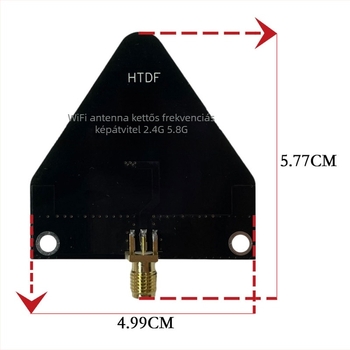 Képátvitelhez WiFi antenna, Dual-band 2.4/5.8 GHz, 50 Ω, 6–7 dB nyereség