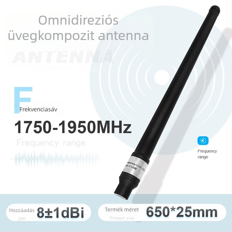 TX TELSIG FRP vízálló omnidirekcionális antenna UAV repülésirányításhoz, 760-860 MHz, 8 dBi