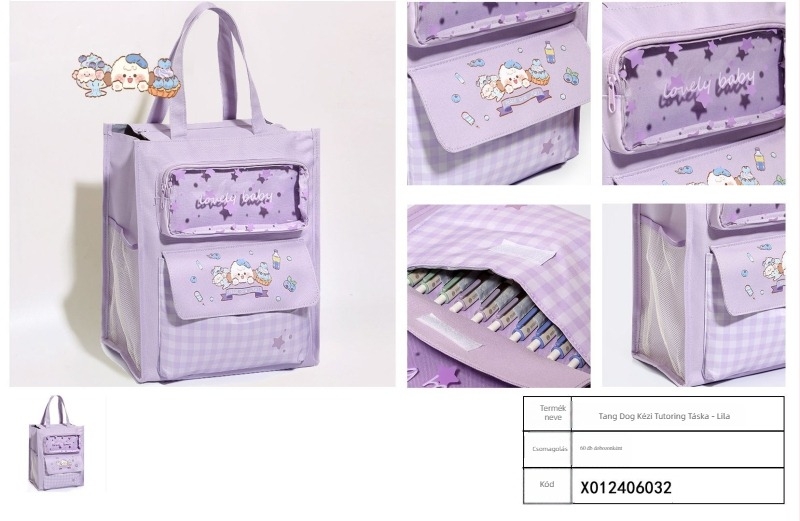 Butterfly Chuang Oxford anyagból készült iskolatáska általános iskolás diákoknak – nagy kapacitású, állatmintás, cipzáras záródás, nylon bélés