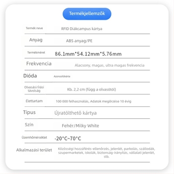 Egyetemi campusz ID-kártya SIM-kártya nyílással és RFID 13.56 MHz M1 - Antwei ATWE-99-0001-020