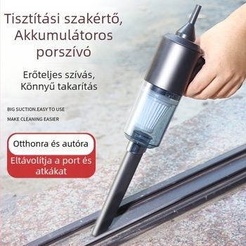 Kézi, vezeték nélküli porszívó, 5500 Pa szívóerő, 45 W, 3,7 V, újratölthető