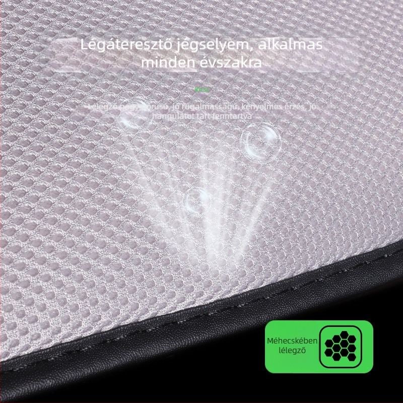 Hátsó ülésre tervezett autó alvó matrac Ice Silk anyagból, összecsukható, egyoldalú, felfújás nélkül, sedan/SUV-hez, két személyre