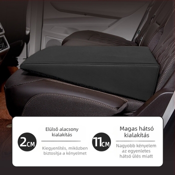 Autó hátsó ülésének szintező párna, magasságállítható, univerzális típus, felfújás nélkül, testreszabható