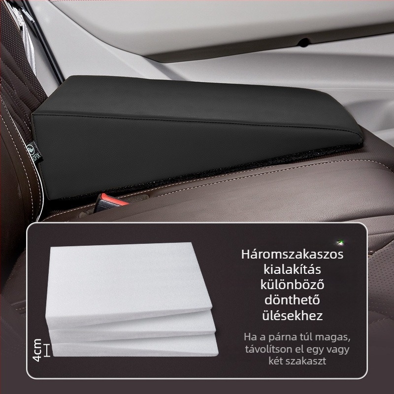 Autó hátsó ülésének szintező párna, magasságállítható, univerzális típus, felfújás nélkül, testreszabható