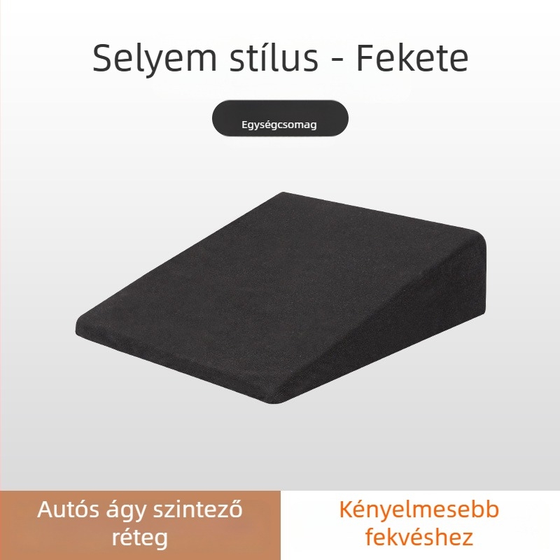 Autó hátsó ülésének szintező párna, magasságállítható, univerzális típus, felfújás nélkül, testreszabható