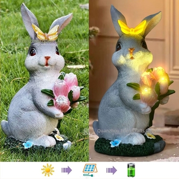 Nyuszi kert dísz — gyanta, Eden, modern művészeti stílus