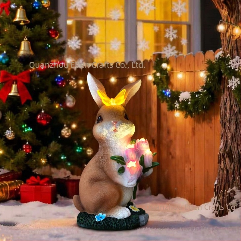 Nyuszi kert dísz — gyanta, Eden, modern művészeti stílus