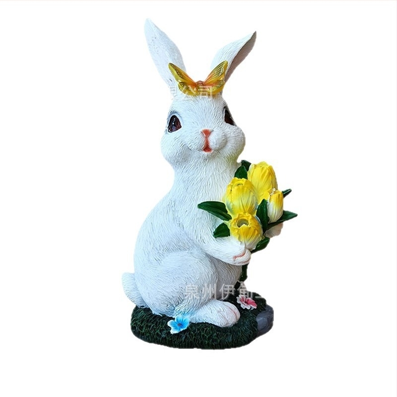 Nyuszi kert dísz — gyanta, Eden, modern művészeti stílus