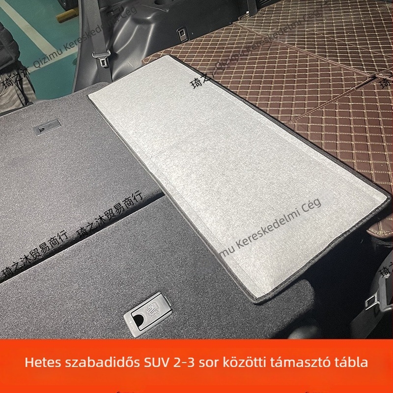 Hátul ülés párna hétüléses autóhoz, hézagokat támogató kiegészítő lemez, összecsukható kempingezéshez és utazási pihenéshez, univerzális kompatibilitás, automata felfújás, kopásálló.