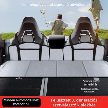 Autó hátulsó ülései alvópárnája — összecsukható hosszabbító panel, flocking anyag, modell 005, súly 1,2 kg, teherbírás 200 kg, nincs szükség felfújásra