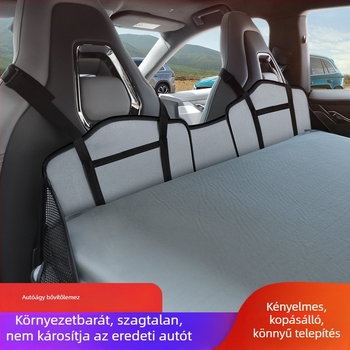 Autó hátulsó ülései alvópárnája — összecsukható hosszabbító panel, flocking anyag, modell 005, súly 1,2 kg, teherbírás 200 kg, nincs szükség felfújásra