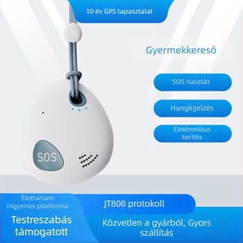 Beidou SOS nyomkövető hanghívással és GPS-szel, vezeték nélküli kerítés, lopás elleni védelem idős és gyerekek számára, Modell X1, GPS-pontosság 5 m, akkumulátor élettartam kb. 5 nap, vízálló