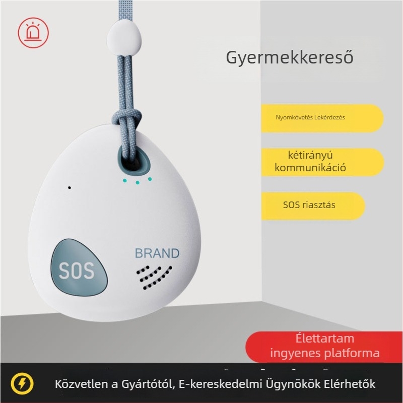 Beidou SOS nyomkövető hanghívással és GPS-szel, vezeték nélküli kerítés, lopás elleni védelem idős és gyerekek számára, Modell X1, GPS-pontosság 5 m, akkumulátor élettartam kb. 5 nap, vízálló