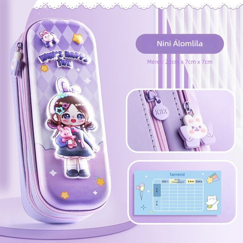 Kaba Bear 3D tolltartó, EVA, koreai stílus, kétoldalas, uniszex