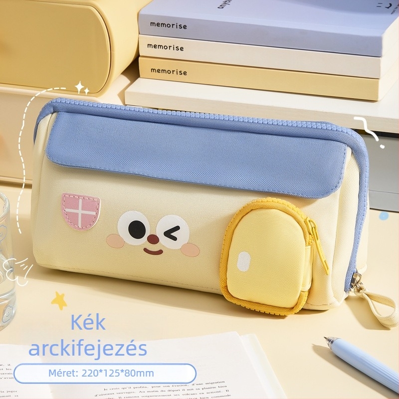 Ház formájú tolltartó, Kappa Bear márka, Oxford anyag, textil stílus, általános célú